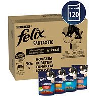 Felix Fantastic multipack lahodný výber v želé 120× 85 g - Kapsička pre mačky