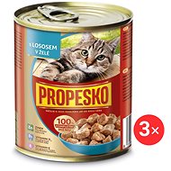 Propesko canned cat food with salmon jelly 3 × 830 g - Canned Food for Cats