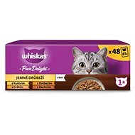 Whiskas Pure Delight kapsičky drůbeží výběr v želé pro dospělé kočky 48 × 85 g - Cat Food Pouch