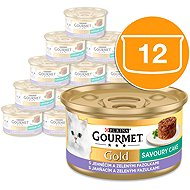 Gourmet Gold Savory Cake canned food for cats, lamb 12x85g - Canned Food for Cats