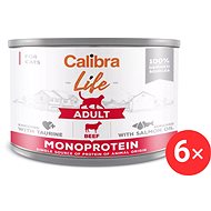 Calibra Cat Life canned food for adult cats with beef 6 × 200 g - Canned Food for Cats