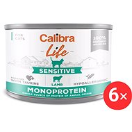 Calibra Cat Life konzerv érzékeny gyomorral rendelkező macskáknak, bárányhússal 6 × 200 g - Macska konzerv