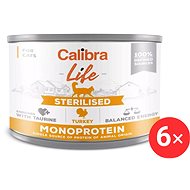 Calibra Cat Life canned food for neutered cats with turkey 6 × 200 g - Canned Food for Cats