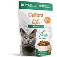 Calibra Cat Life pocket for adult cats with duck in sauce 85 g - Cat Food Pouch