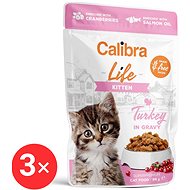 Calibra Cat Life kitten pouch with turkey in sauce 3 × 85 g - Cat Food Pouch