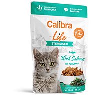 Calibra Cat Life capsule for neutered cats with salmon in sauce 85 g - Cat Food Pouch