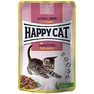 Happy Cat Kapsička Kitten & Junior Land-Geflügel 85 g - Cat Food Pouch