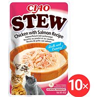 Ciao Churu Cat Stew chicken and salmon recipe 10 × 40 g - Cat Food Pouch