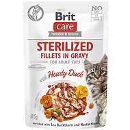 Brit Care Cat Sterilised Fillets in Gravy with Hearty Duck 85 g - Cat Food Pouch