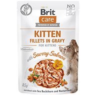 Brit Care Cat Kitten Fillets in Gravy with Savory Salmon 85 g  - Cat Food Pouch