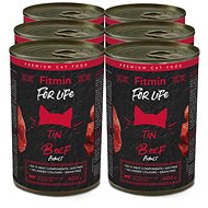 Fitmin For Life Canned beef for adult cats 6 × 400 g - Canned Food for Cats