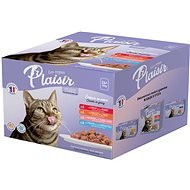 Plaisir cat XXL MULTIPACK MIX chutí 24 × 85 g - Kapsička pre mačky