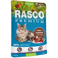 Rasco Premium Sterilized duck pocket with cranberry 85 g - Cat Food Pouch