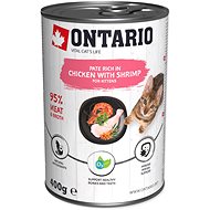 Ontario Canned Kitten chicken paté with shrimps 400 g - Canned Food for Cats