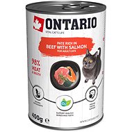 Ontario Canned beef paté with salmon 400 g - Canned Food for Cats