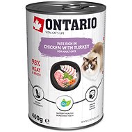 Ontario Canned chicken paté with turkey 400 g - Canned Food for Cats