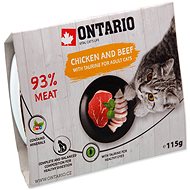 Ontario Bath Chicken with Beef and Taurine 115 g - Cat Food in Tray