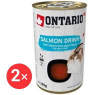 Ontario Drink Vývar pro kočky lososový 2 × 135 g - Cat Soup