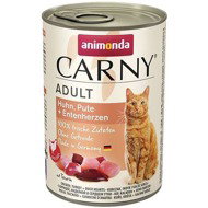 Animonda konzerva pro kočky Carny Adult kuře, krůta + kachní srdce 400 g - Canned Food for Cats