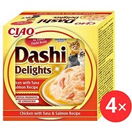 Ciao Dashi Delights chicken with tuna and salmon 4 × 70 g - Cat Food in Tray