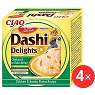 Ciao Dashi Delights chicken and skipjack tuna flakes 4 × 70 g - Cat Food in Tray