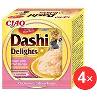 Ciao Dashi Delights chicken with salmon 4 × 70 g - Cat Food in Tray