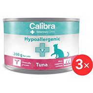 Calibra VD Cat canned Hypoallergenic Tuna 3 × 200 g - Diet Cat Canned Food