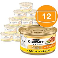 Gourmet Gold Sauce Delight canned cat food chicken in sauce 12x85g - Canned Food for Cats