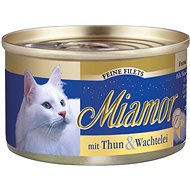 Miamor Fine Filets tuna + quail egg canned 100 g - Canned Food for Cats