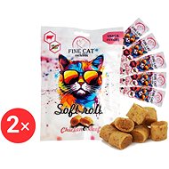 Fine Cat Exclusive soft roll snack for cats chicken with beef 5 × 10 g 2 pcs - Cat Treats