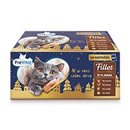 PreVital Fillet Selection mix of meat and fish in sauce and jelly 40 × 85 g - Cat Food Pouch