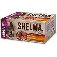 Shelma bezobilné dušené filetky masový výběr pro kočky 40 × 85g - Cat Food Pouch