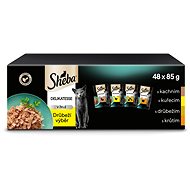 Sheba poultry selection capsules in jelly for adult cats 48 × 85 g - Cat Food Pouch