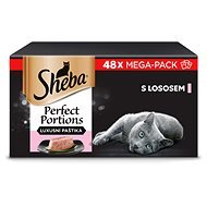 Sheba Perfect Portions vaničky s lososem pro dospělé kočky 48 × 37,5 g - Cat Food Pouch