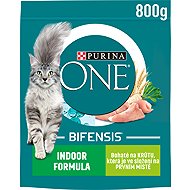 Purina ONE Bifensis Indoor dry food for cats, turkey 800g - Cat Kibble