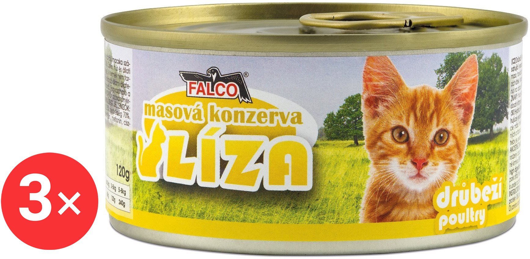 Sokol Falco LISA poultry 3 × 120 g - Canned Food for Cats