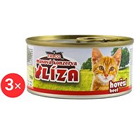 Sokol Falco LISA beef 3 × 120 g - Canned Food for Cats