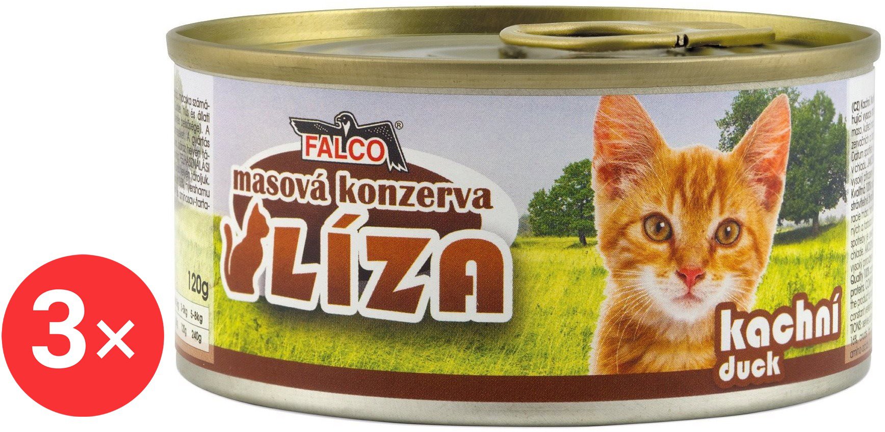 Sokol Falco LISA duck 3 × 120 g - Canned Food for Cats
