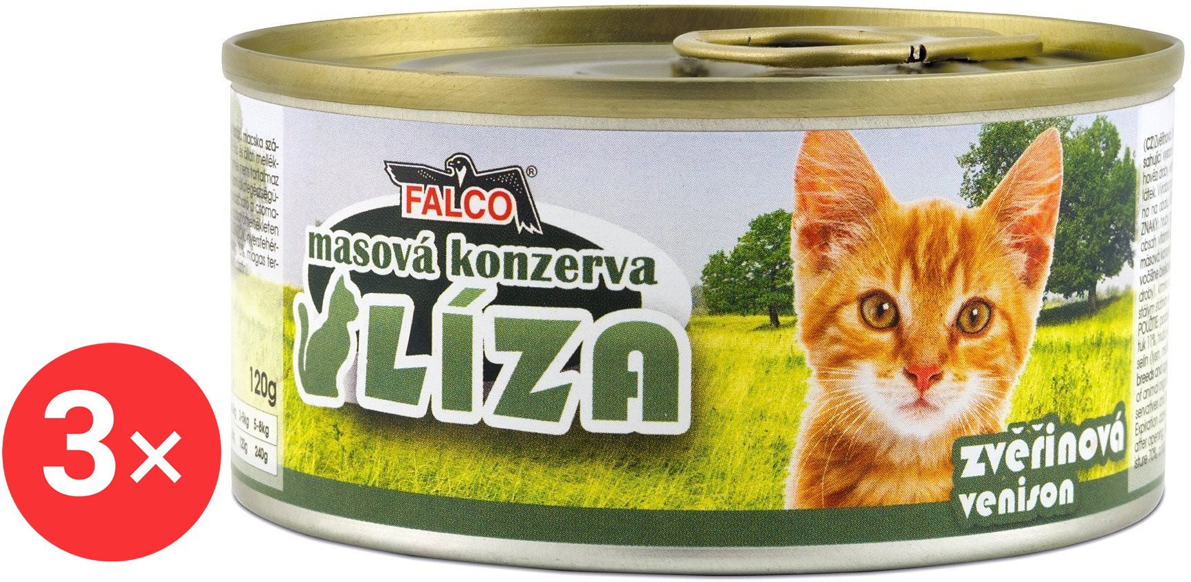 Sokol Falco LISA venison 3 × 120 g - Canned Food for Cats