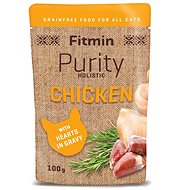 Fitmin Purity Chicken pouch for cats with hearts 100 g - Cat Food Pouch