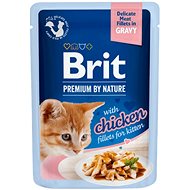 Brit Premium by Nature Cat Delicate Fillets in Gravy with Chicken for Kitten 85 g - Cat Food Pouch