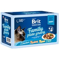Brit Premium by Nature Cat Delicate Fillets in Gravy Family Plate 1020 g (12 x 85 g) - Cat Food Pouch