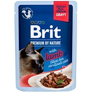 Brit Premium by Nature Cat Delicate Fillets in Gravy with Lamb for Sterilised 85 g - Cat Food Pouch