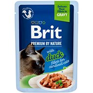 Brit Premium by Nature Cat Delicate Fillets in Gravy with Duck for Sterilised 85 g - Cat Food Pouch