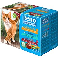 Reno pocket for cats with poultry, fish, liver 12 × 100 g - Cat Food Pouch