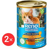 Reno canned cat food with chicken 2 × 415 g - Canned Food for Cats
