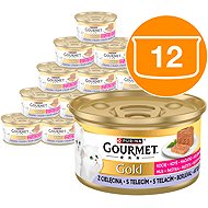 Gourmet Gold Kitten canned food for kittens, veal pâté 12x85g - Canned Food for Cats