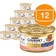 Gourmet Gold canned cat food salmon pâté 12x85g - Canned Food for Cats