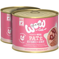 WOW Paté Poultry with liver Kitten/Junior 2 × 200 g - Canned Food for Cats