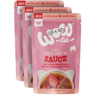 WOW Sauce Beef Adult 3 × 85 g - Cat Food Pouch